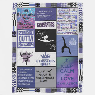 Personalised Gymnastic Blanket, Custom Gymnastic Fleece Blanket