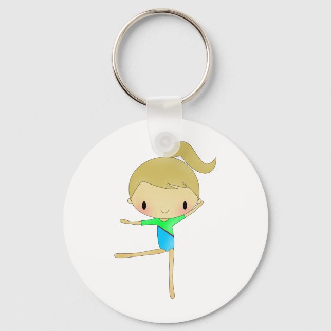 Personalised Gymnastics accessories Key Ring (Front)