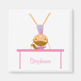 Personalised gymnastics balance beam kids magnet