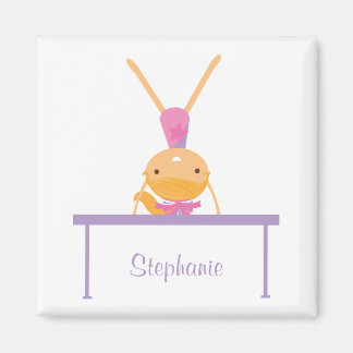 Personalised gymnastics balance beam kids magnet
