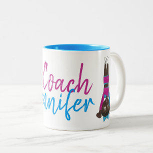 Personalised Gymnastics Coach Dance Teacher Acro Two-Tone Coffee Mug