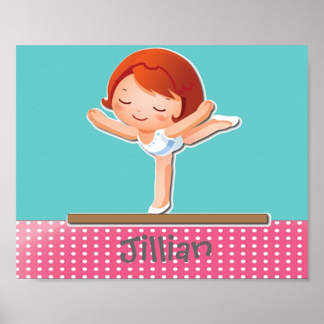 Personalised GYMNASTICS Gift Poster (Front)