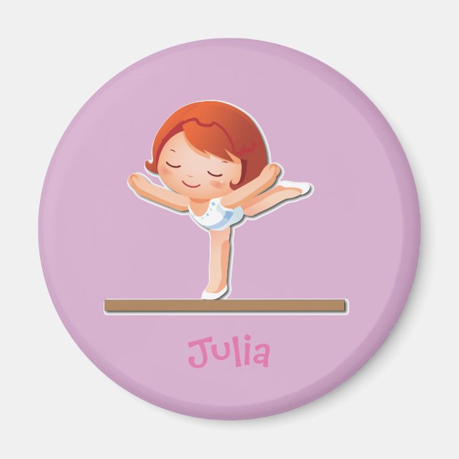 Personalised Gymnastics Gifts Magnet (Front)