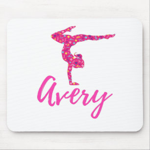 Personalised Gymnastics Gymnast Name Avery Mouse Pad