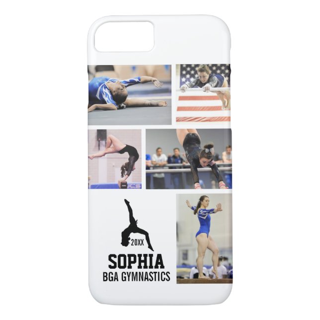Personalised Gymnastics Photo Collage Name Year Case-Mate iPhone Case (Back)