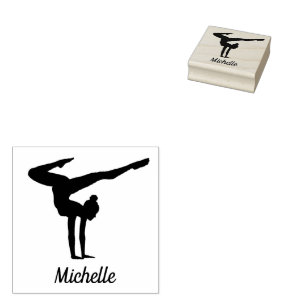 Personalised Gymnastics Rubber Stamp