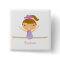 Personalised gymnastics split girl's kids button