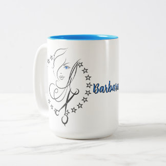 Personalised Hair Beautician Two-Tone Coffee Mug