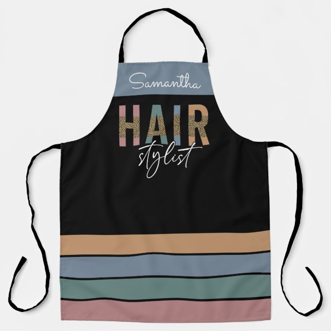 Personalised Hair stylist Hairdresser Apron (Front)
