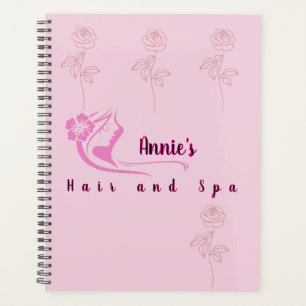 Personalised hairstylist pink rosePlanner Planner