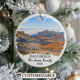 Personalised Haleakalā National Park Custom Hawaii Ceramic Tree Decoration