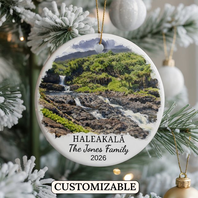 Personalised Haleakalā National Park Custom Hawaii Ceramic Tree Decoration (Creator Uploaded)