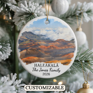 Personalised Haleakalā National Park Custom Hawaii Ceramic Tree Decoration