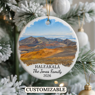 Personalised Haleakalā National Park Custom Hawaii Ceramic Tree Decoration