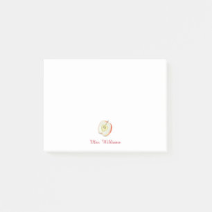 Personalised Half Apple Teacher Post-it Notes