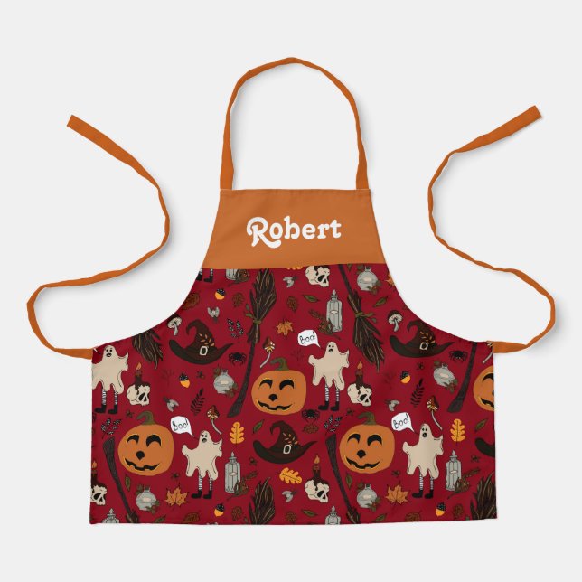 Personalised Halloween apron for kids (Front)