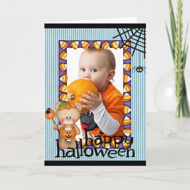 Personalised Halloween Baby Photo Card (Front)