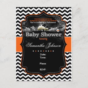 Personalised Halloween Baby Shower Invitation Postcard
