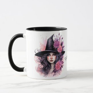 Personalised Halloween Beautiful Witch Mug