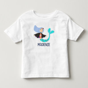 Personalised Halloween Birthday Mermaid Vampire Toddler T-Shirt