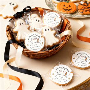 Personalised Halloween Boo-lieve in Yourself Ghost Classic Round Sticker