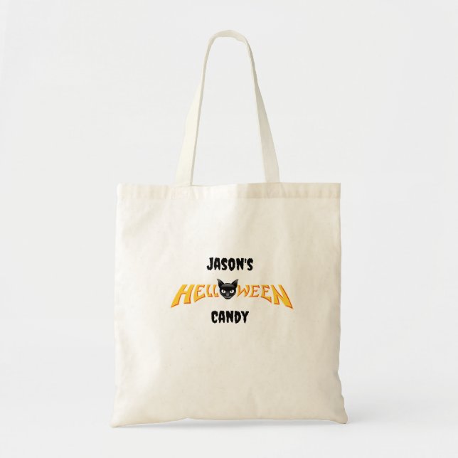 Personalised Halloween Candy  Tote Bag (Front)