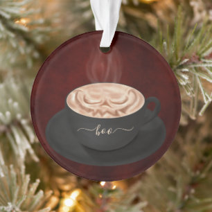 Personalised Halloween Cappuccino Jack-o-lantern Ornament