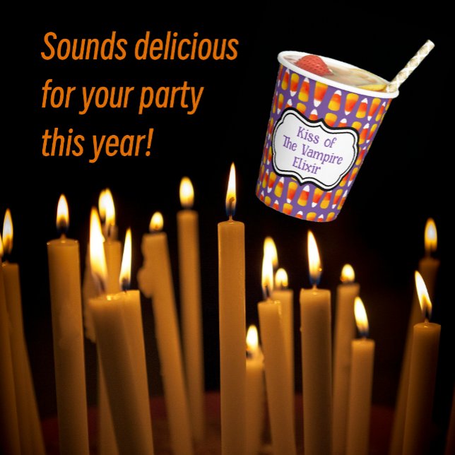Personalised Halloween Crazy Candy Corn  Paper Cups (Halloween Fun!)