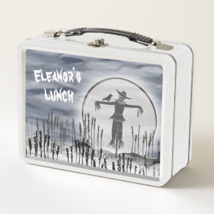 Personalised Halloween Creepy Scarecrow Metal Lunch Box
