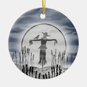 Personalised Halloween Creepy Scarecrow Ornament