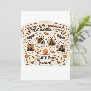 Personalised Halloween Family Name Sign Edi Invitation