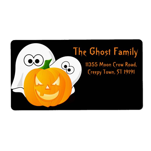 Personalised Halloween Ghosts Pumpkin (Front)