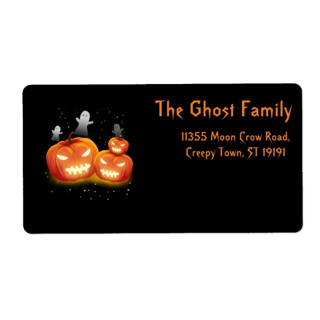 Personalised Halloween Ghosts Pumpkin (Front)