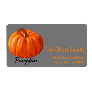 Personalised Halloween Ghosts Pumpkin Label