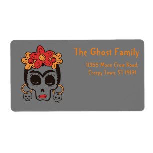 Personalised Halloween Ghosts Pumpkin Label
