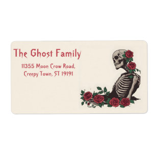 Personalised Halloween Ghosts Skull Floral