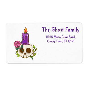 Personalised Halloween Ghosts Skull Floral