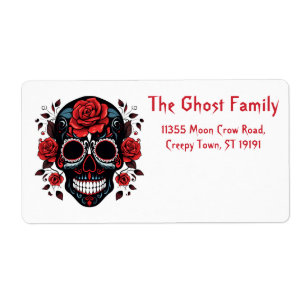 Personalised Halloween Ghosts Skull Floral