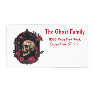 Personalised Halloween Ghosts Skull Floral