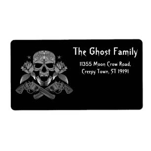 Personalised Halloween Ghosts Skull Floral