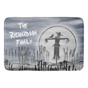 Personalised Halloween Horror Creepy Scarecrow  Bath Mat