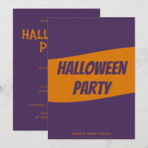 Personalised Halloween Invitation card
