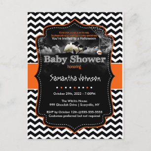 Personalised Halloween Invitation Postcard