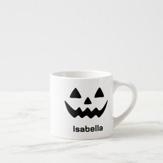 Personalised Halloween Jack O Lantern Pumpkin Face Espresso Cup