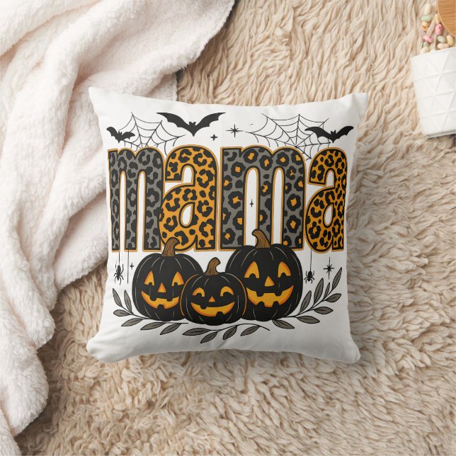 Personalised Halloween Mama – Cute Spooky Cushion (Blanket)