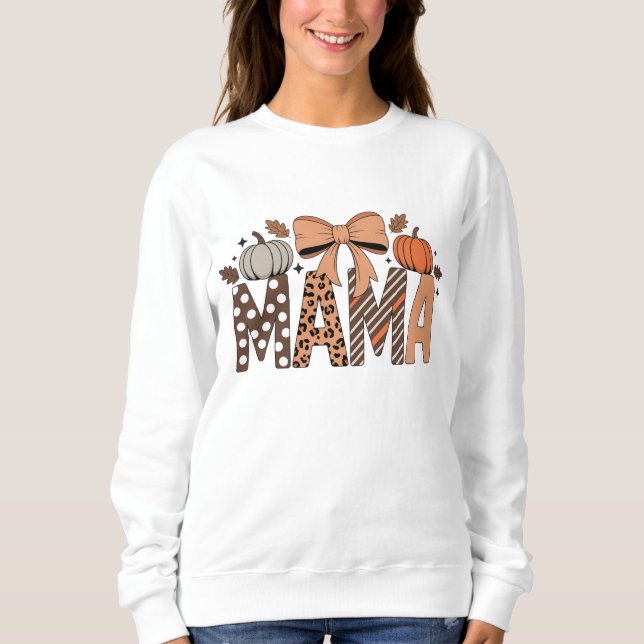 Personalised Halloween Mama – Cute Spooky Sweatshirt (Front)