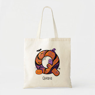 Personalised Halloween Monogram Q Kids Tote Bag