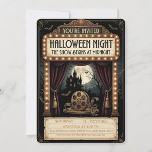 Personalised Halloween Movie Night Invitation