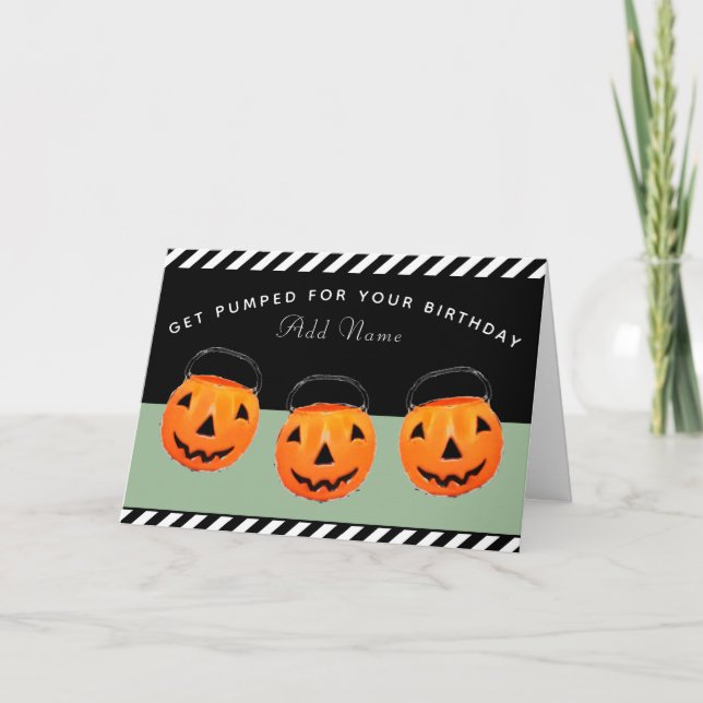 Personalised Halloween October Birthday Card (Front)