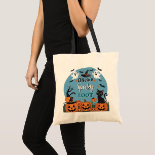 Personalised Halloween - Olivia’s Spooky Loot Tote Bag